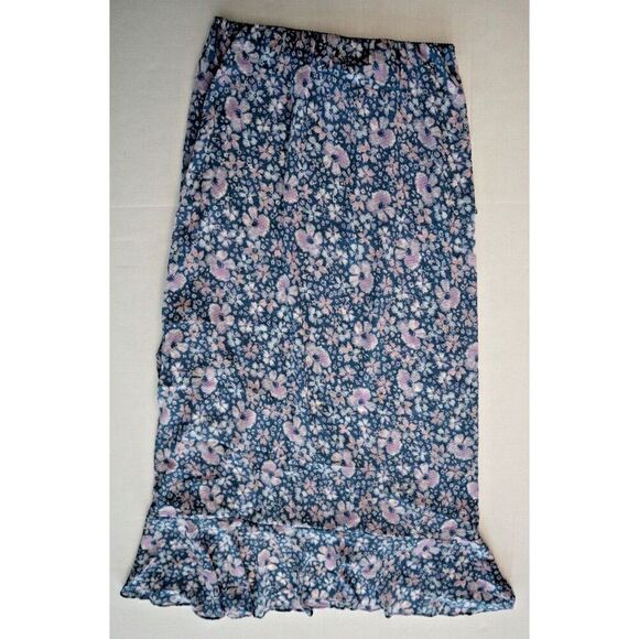 Intimately FP OB1589243 Women's Sz XS Blue Floral Romance Me Ruffle Slip Skirt - Picture 6 of 6